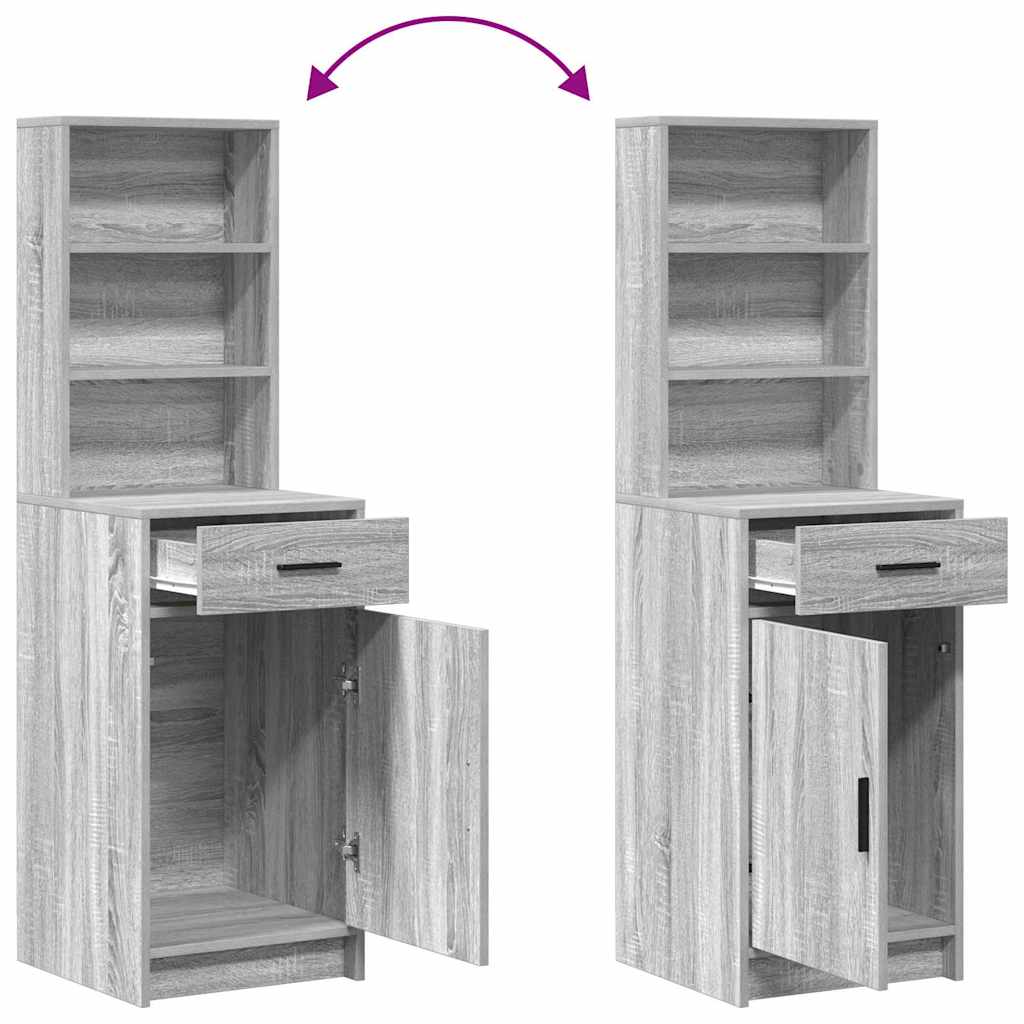 Highboard Γκρίζο Σονομα 40 x 40,5 x 135 εκ. Επεξεργασμένο ξύλο - Pakobazaar