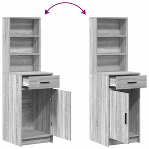 Highboard Γκρίζο Σονομα 40 x 40,5 x 135 εκ. Επεξεργασμένο ξύλο - Pakobazaar