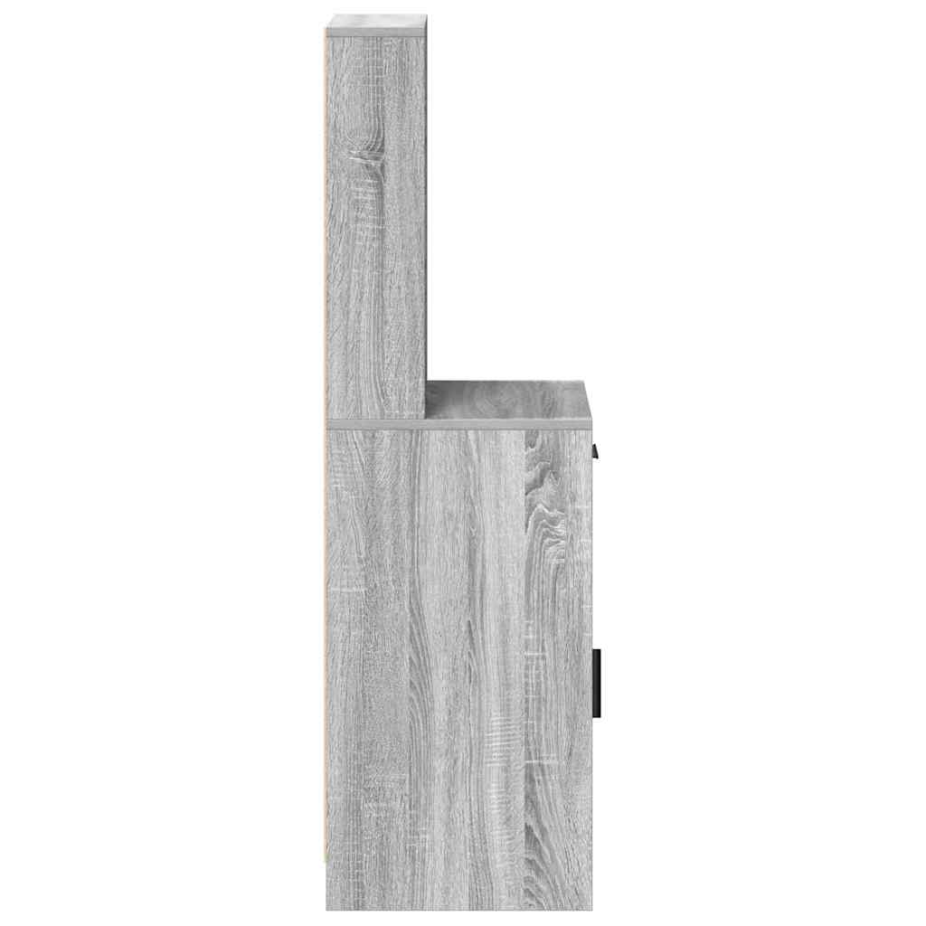 Highboard Γκρίζο Σονομα 40 x 40,5 x 135 εκ. Επεξεργασμένο ξύλο - Pakobazaar