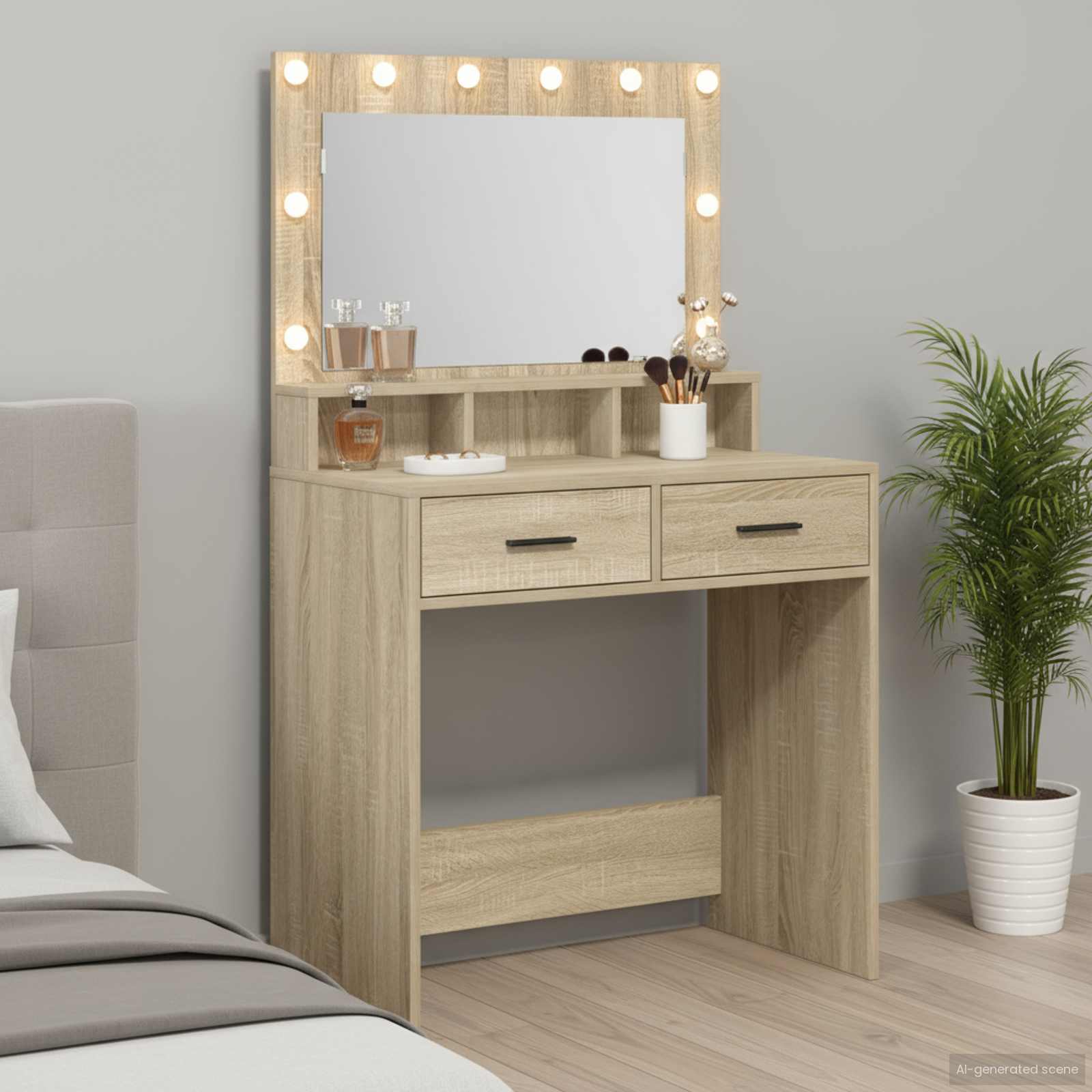 Τραπέζι περιποίησης με συρτάρι Δρύς Sonoma 79 x 41 x 135 εκ. - Pakobazaar
