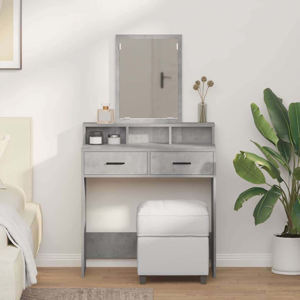 Τραπέζι περιποίησης με συρτάρι Σκυρόδεμα Γκρι 79 x 41 x 140 εκ.