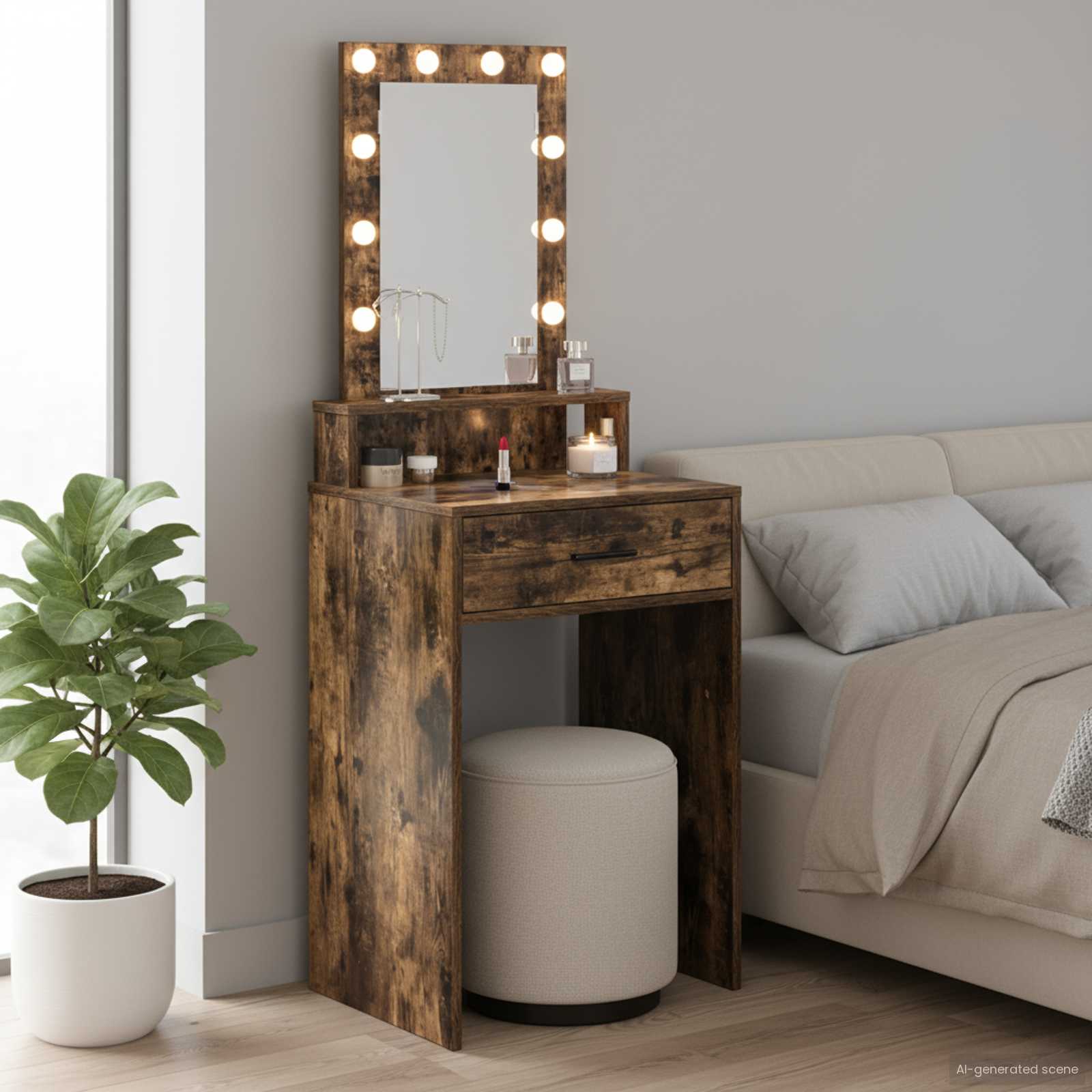 Τραπέζι περιποίησης Καφέ 50 x 41 x 140 εκ. Επεξεργασμένο ξύλο - Pakobazaar