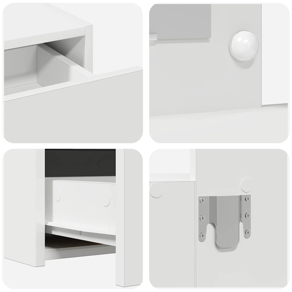 Τραπέζι περιποίησης Λευκό 100 x 40 x 70 εκ. Επεξεργασμένο ξύλο - Pakobazaar