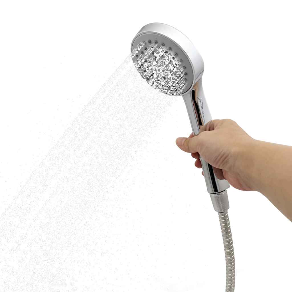 Υπαίθρια ηλιακή ντουζιέρα Μαύρο 217 εκ. PVC και Αλουμίνιο