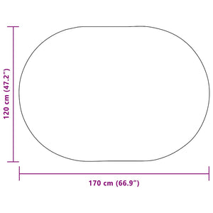 Χαλί ZIZUR Καφέ 170 x 120 εκ. Πολυπροπυλένιο