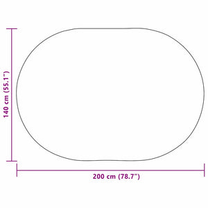 Χαλί ZIZUR Καφέ 200 x 140 cm Πολυπροπυλένιο