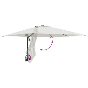 Ομπρέλα Κήπου με φώτα λωρίδας LED Άμμος 248,5 x 247,5 x 160 εκ. - Pakobazaar