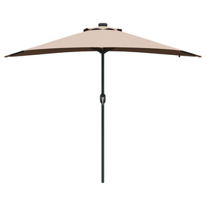 Ομπρέλα Κήπου Taupe 294 x 150 x 223 εκ Πολυεστέρας και Χάλυβας - Pakobazaar