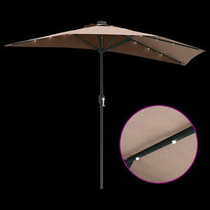 Ομπρέλα Κήπου Taupe 294 x 150 x 223 εκ Πολυεστέρας και Χάλυβας - Pakobazaar