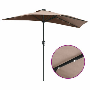 Ομπρέλα Κήπου Taupe 294 x 150 x 223 εκ Πολυεστέρας και Χάλυβας - Pakobazaar