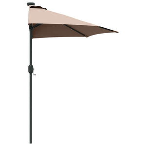 Ομπρέλα Κήπου Taupe 294 x 150 x 223 εκ Πολυεστέρας και Χάλυβας - Pakobazaar