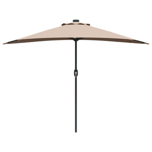 Ομπρέλα Κήπου Taupe 294 x 150 x 224 εκ Πολυεστέρας και Χάλυβας - Pakobazaar