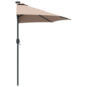 Ομπρέλα Κήπου Taupe 294 x 150 x 224 εκ Πολυεστέρας και Χάλυβας - Pakobazaar