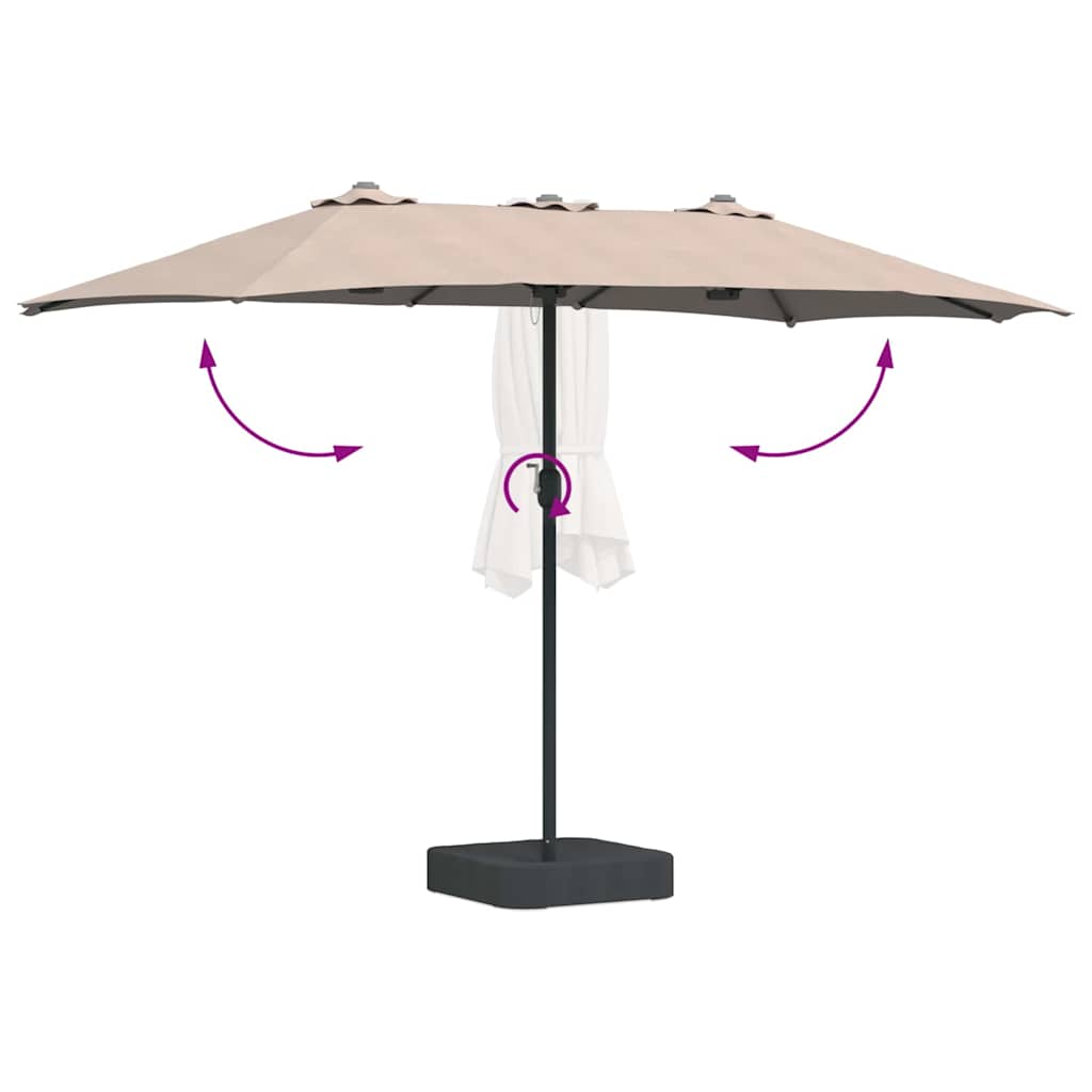 Ομπρέλα Κήπου Taupe 385 x 209 x 244 εκατοστά - Pakobazaar