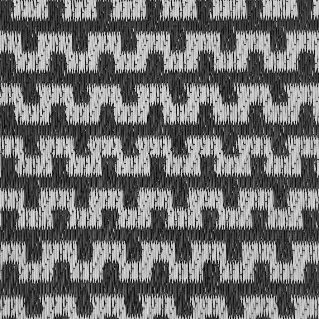 Χαλί εξωτερικού χώρου ARAKIL Μαύρο και Γκρι 600 x 250 cm - Pakobazaar