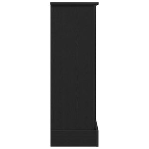 Γύρος τζακιού Μαύρη δρυς 90x30x90 cm Κατασκευασμένο ξύλο