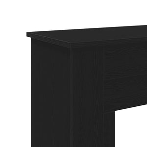 Γύρος τζακιού Μαύρη δρυς 90x30x90 cm Κατασκευασμένο ξύλο