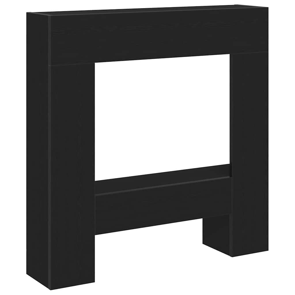 Γύρος τζακιού Μαύρη βελανιδιά 81x18x82 cm Ξύλινη κατασκευή - Pakobazaar