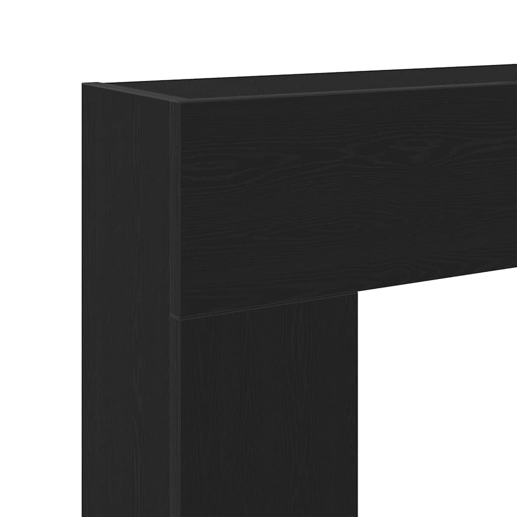 Γύρος τζακιού Μαύρη βελανιδιά 81x18x82 cm Ξύλινη κατασκευή - Pakobazaar