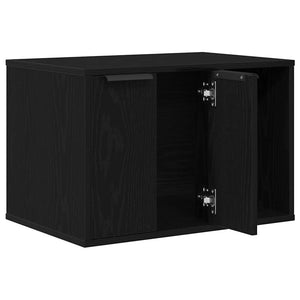 Άμμος για Γάτες - Θήκη Μαύρη Δρυς 60x40x40 εκ. από Τεχνητό Ξύλο