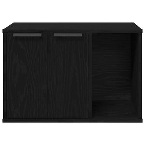 Άμμος για Γάτες - Θήκη Μαύρη Δρυς 60x40x40 εκ. από Τεχνητό Ξύλο