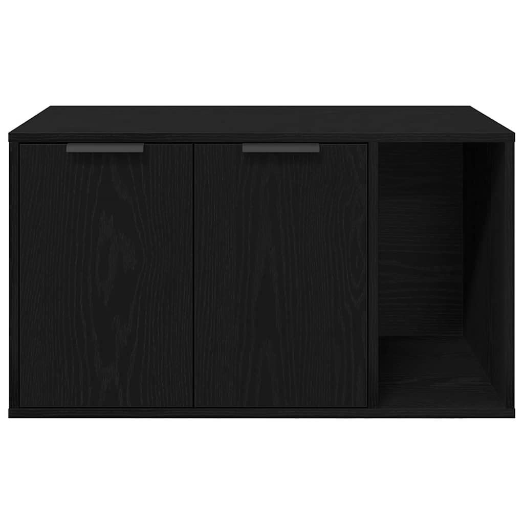 Άμμος για Γάτες σε Μαύρο Δρυς 80x50x45 εκ. από Τεχνητό Ξύλο
