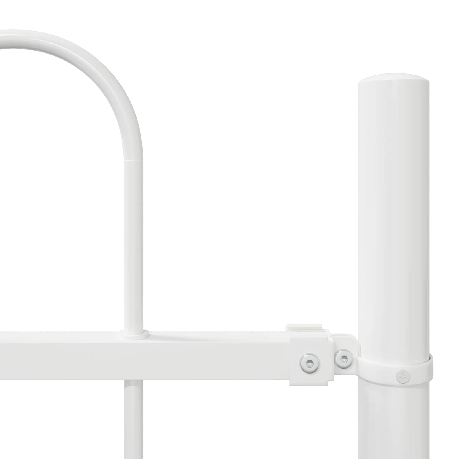 Φράχτης Κήπου 3 pcs Λευκό 5,1 x 0,8 μ Ατσάλι με Πούδρα