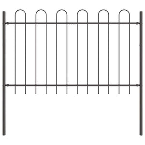 Φράχτης Κήπου 7 pcs Γκρι 11,9 x 1,2 μ Ατσάλι με Πούδρα - Pakobazaar
