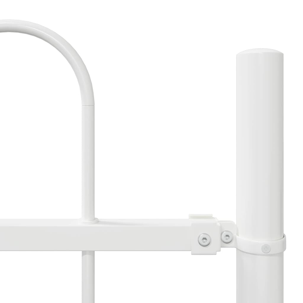 Φράχτης Κήπου 7 pcs Λευκό 11,9 x 0,8 μ Ατσάλι με Πούδρα