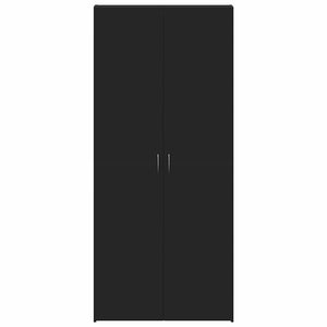 Ντουλάπα Παπουτσιών 80 x 35.5 x 180 εκ Επεξεργασμένο Ξύλο Μαύρο