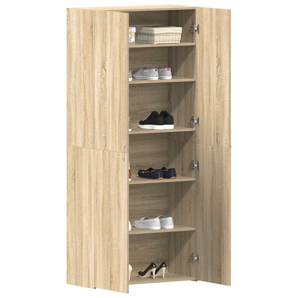 Ντουλάπα Παπουτσιών Καφέ 80 x 35.5 x 180 εκ Επεξεργασμένο ξύλο - Pakobazaar