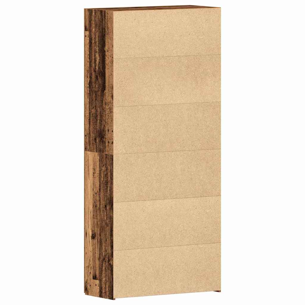 Ντουλάπα Παπουτσιών Καφέ 80 x 35.5 x 180 εκ Επεξεργασμένο ξύλο