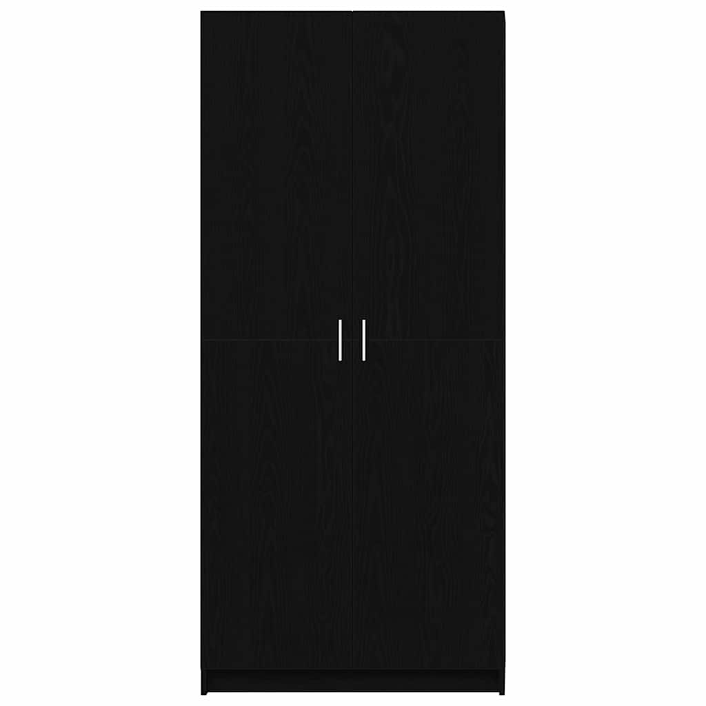 Ντουλάπι Μαύρη Οξυά 80 x 50,5 x 180 εκ Επεξεργασμένο ξύλο