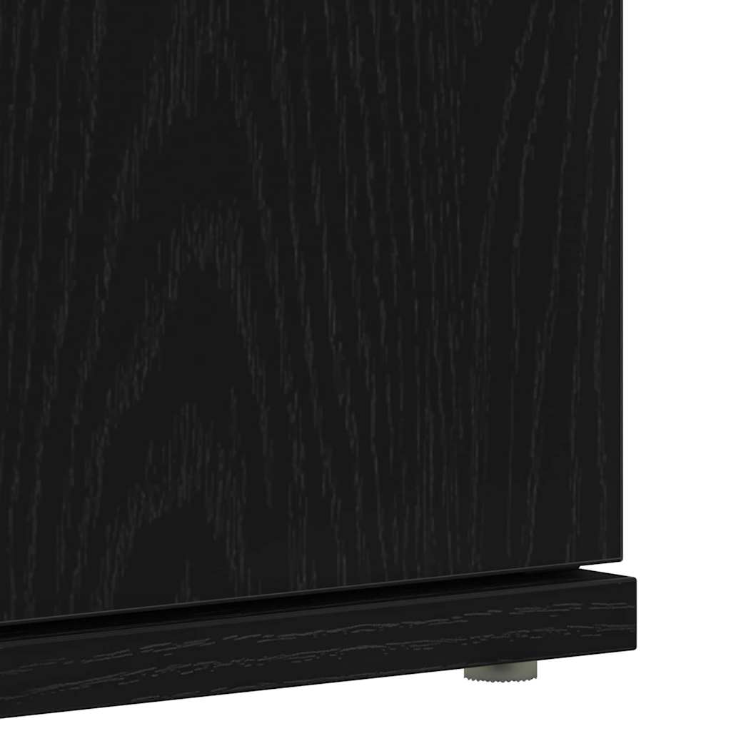 Ντουλάπα Παπουτσιών με ράφι Μαύρη Οξυά 80 x 39 x 178 εκ