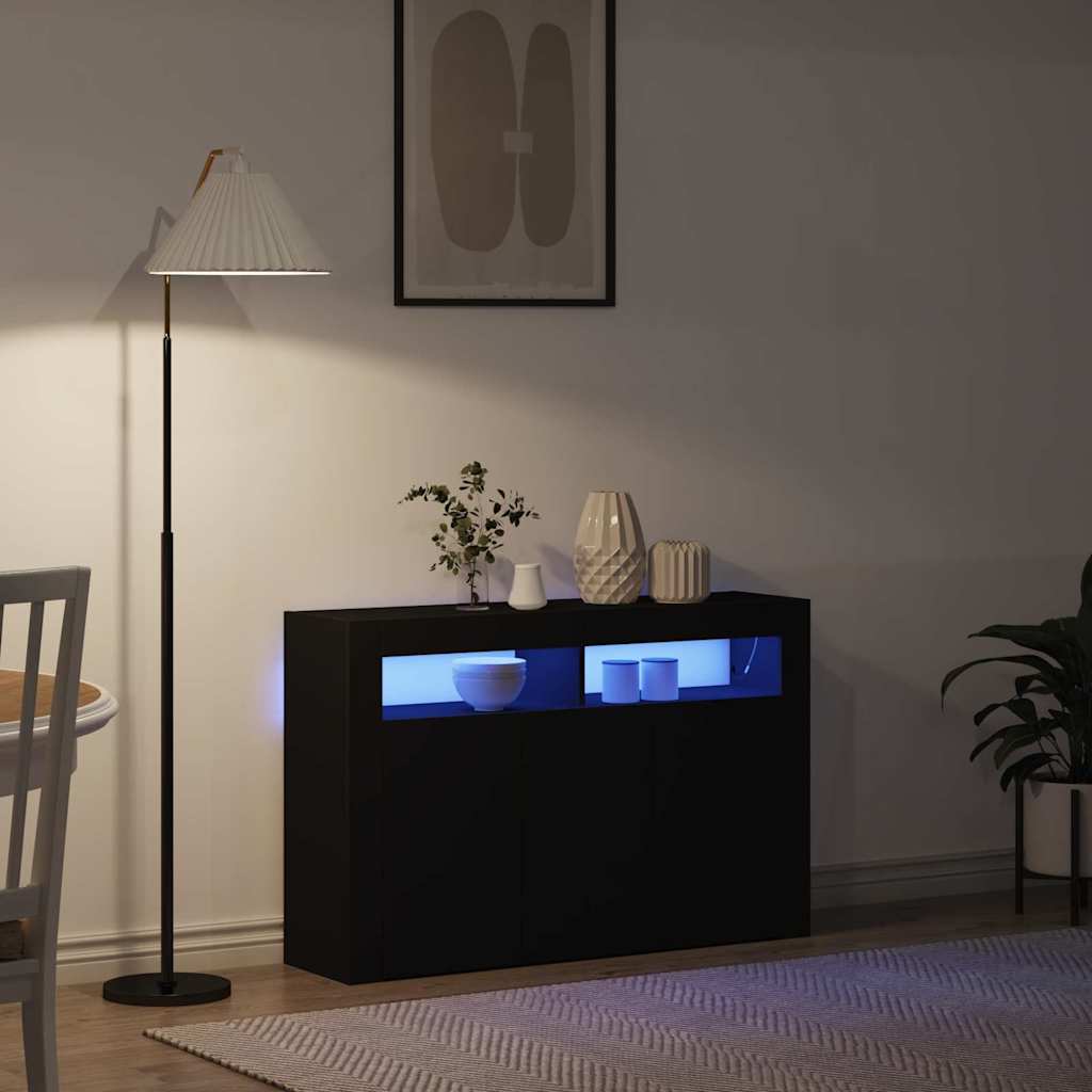 Πλαϊνό γραφείο Μαύρο 116 x 30 x 75 εκ. Επεξεργασμένο ξύλο - Pakobazaar