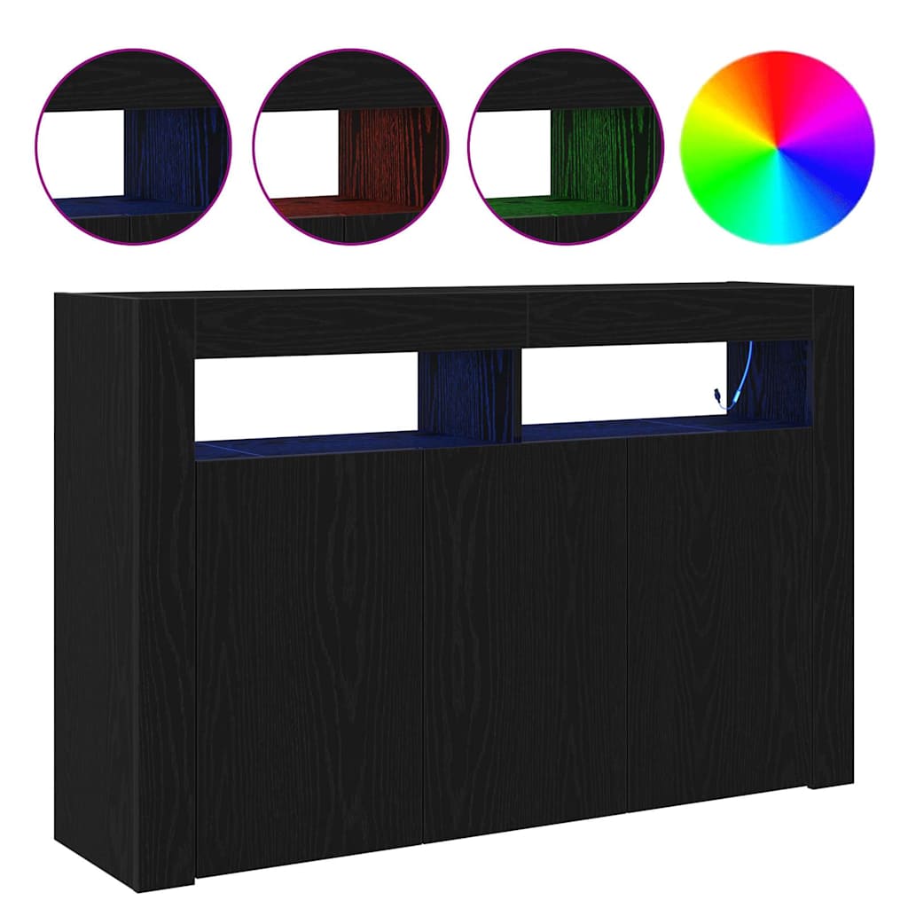 Πλαϊνό γραφείο Μαύρη Οξυά 116 x 30 x 75 εκ. Επεξεργασμένο ξύλο