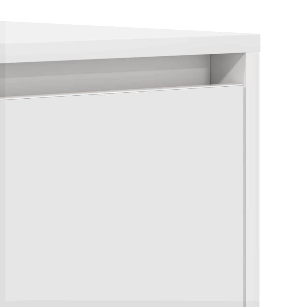 Πλαϊνό γραφείο Λευκό 120 x 41 x 75 εκ. Επεξεργασμένο ξύλο - Pakobazaar