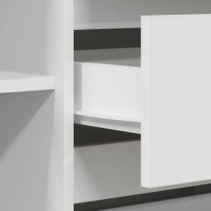 Πλαϊνό γραφείο Λευκό 120 x 41 x 75 εκ. Επεξεργασμένο ξύλο - Pakobazaar
