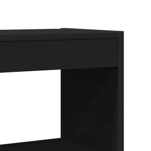 Βιβλιοθήκη 6 επιπέδων 80 x 30 x 198 εκ Επεξεργασμένο Ξύλο Μαύρο - Pakobazaar