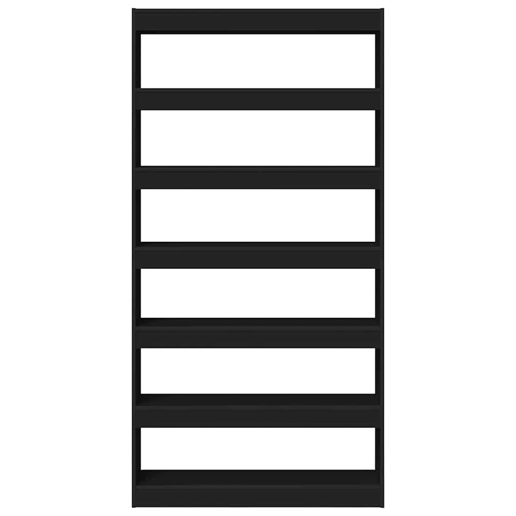 Βιβλιοθήκη Μαύρο 100 x 30 x 198 εκ. Επεξεργασμένο ξύλο