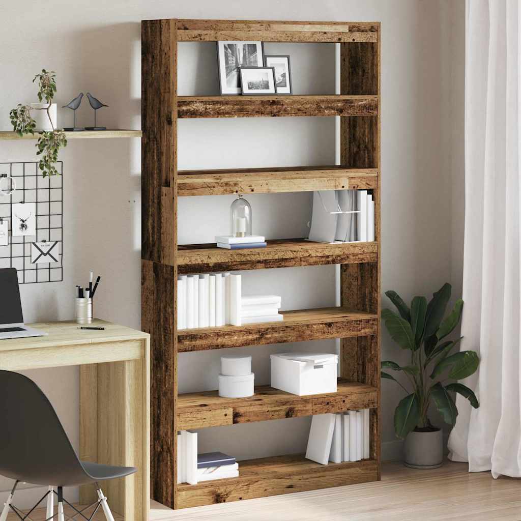 Βιβλιοθήκη 6 επιπέδων 100 x 30 x 198 εκ. Επεξεργασμένο Ξύλο - Pakobazaar