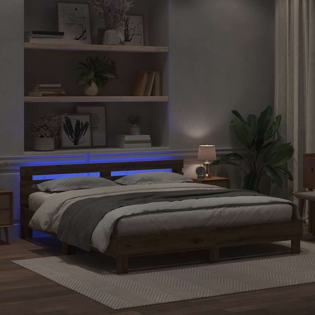 Σκελετός Κρεβατιού Artisan Oak 200 x 200 cm Επεξεργασμένο Ξύλο - Pakobazaar