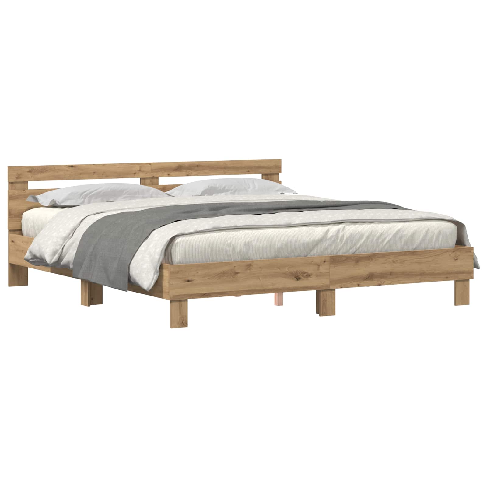 Σκελετός Κρεβατιού Artisan Oak 180 x 200 cm Επεξεργασμένο Ξύλο