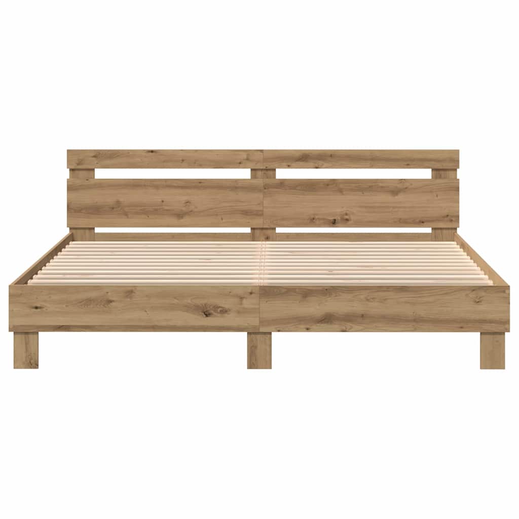 Σκελετός Κρεβατιού Artisan Oak 180 x 200 cm Επεξεργασμένο Ξύλο
