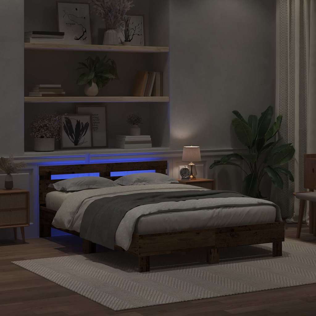 Σκελετός Κρεβατιού Παλιό ξύλο 160 x 200 cm Επεξεργασμένο Ξύλο