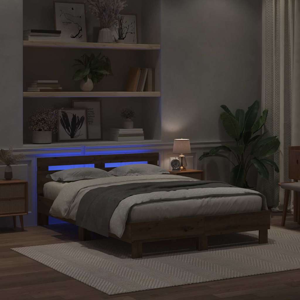 Σκελετός Κρεβατιού Artisan Oak 160 x 200 cm Επεξεργασμένο Ξύλο - Pakobazaar