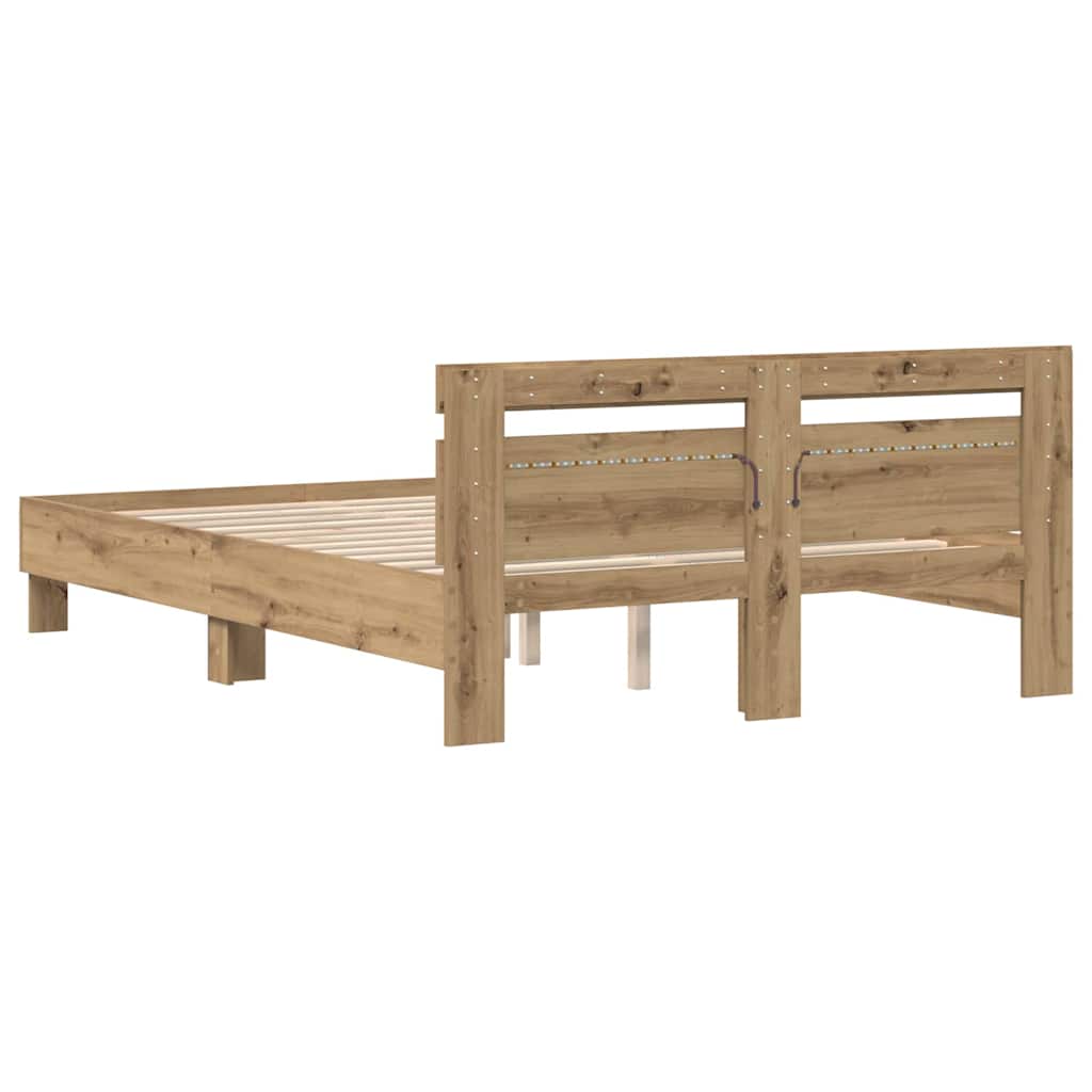 Σκελετός Κρεβατιού Artisan Oak 150 x 200 cm Επεξεργασμένο Ξύλο - Pakobazaar