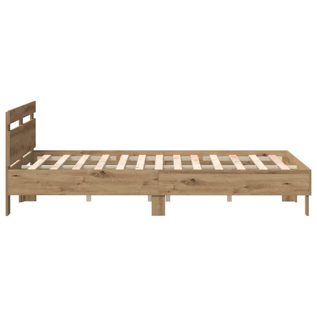 Σκελετός Κρεβατιού Artisan Oak 140 x 200 cm Επεξεργασμένο Ξύλο - Pakobazaar