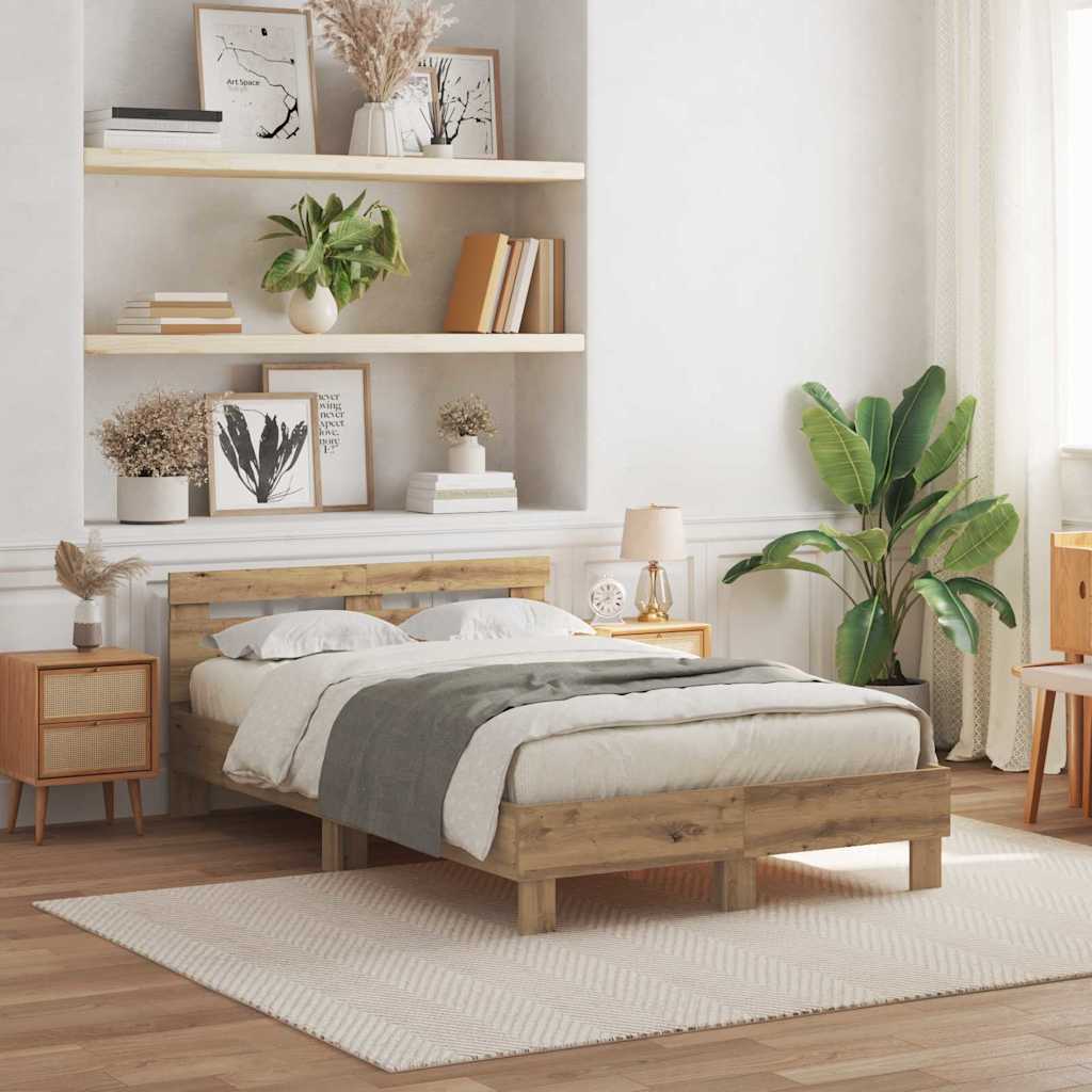 Σκελετός Κρεβατιού Artisan Oak 120 x 200 cm Επεξεργασμένο Ξύλο - Pakobazaar