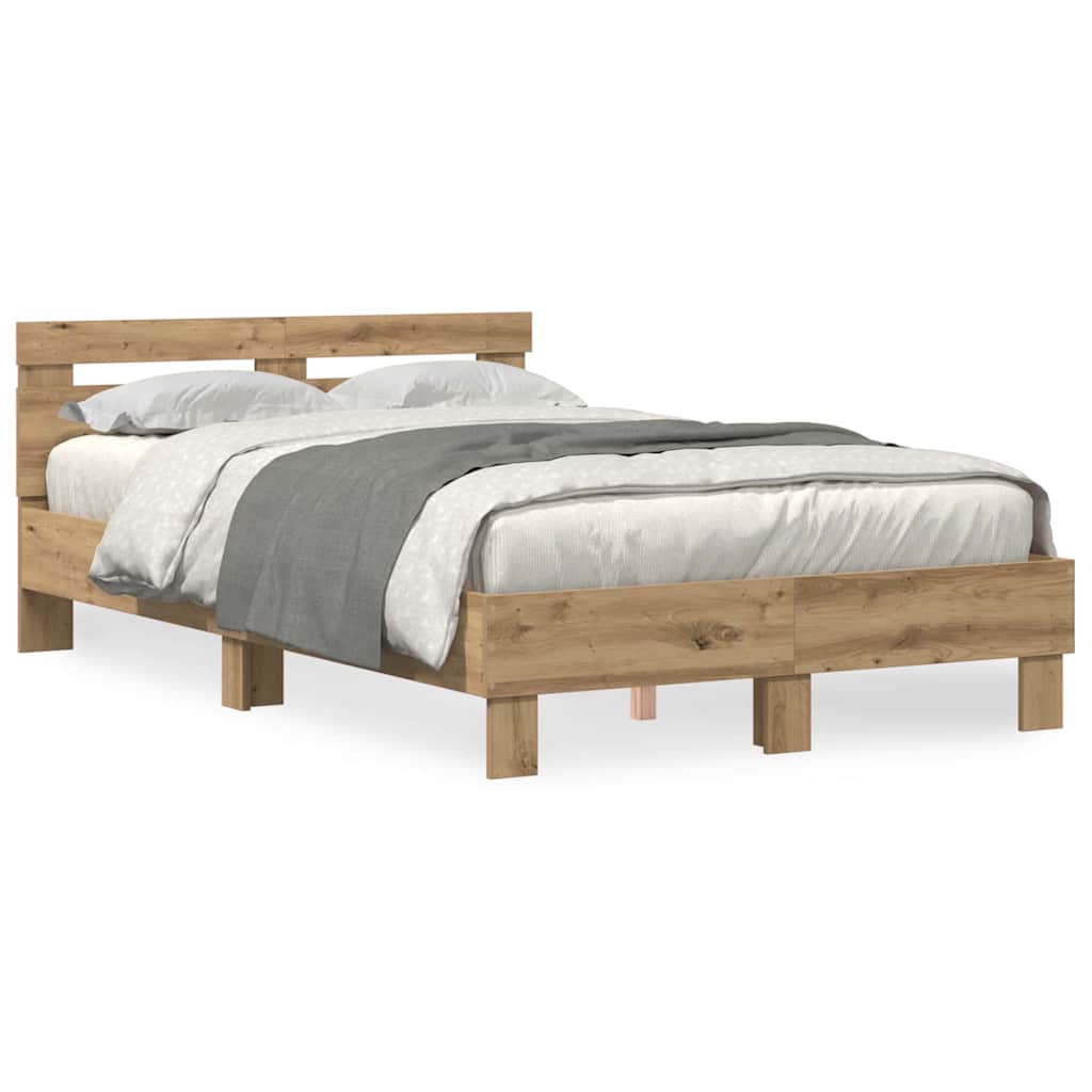 Σκελετός Κρεβατιού Artisan Oak 120 x 200 cm Επεξεργασμένο Ξύλο - Pakobazaar
